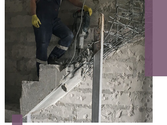Демонтаж металлических и бетонных лестниц в Стрежевом