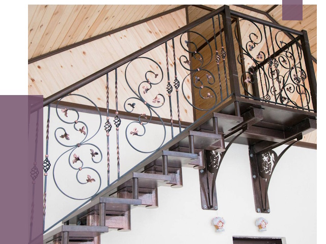 Кованые лестницы в Стрежевом от 79521 руб. под ключ