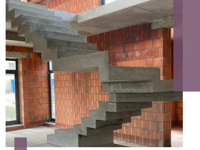 Изготовление бетонных лестниц под ключ в Стрежевом