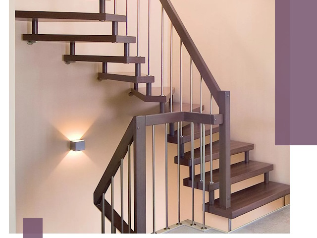 Изготовление лестниц на больцах в Стрежевом под ключ