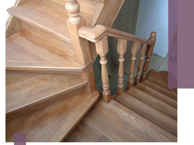 Дубовые лестницы под ключ в Стрежевом: изготовление и монтаж