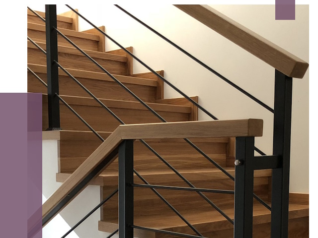 Обшивка металлической лестницы деревом в Стрежевом от 4333 руб.