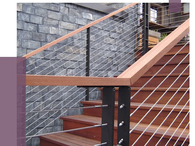 Тросовые перила под ключ в Стрежевом от 7748 руб. 