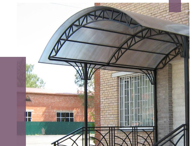 Металлические навесы и козырьки в Стрежевом от 12744 руб.