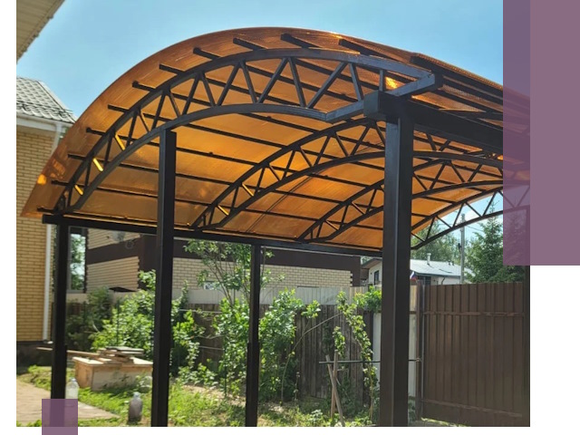 Изготовление навесов под ключ в Стрежевом из качественных материалов