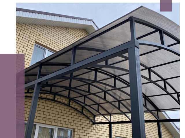 Монтаж козырьков в Стрежевом от 11469 руб. | ПРОЛЁТ-Стж