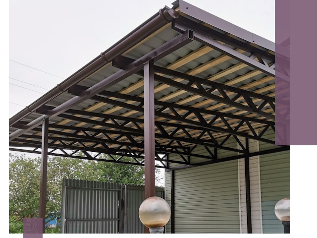 Навесы под ключ в Стрежевом: изготовление, монтаж и гарантия