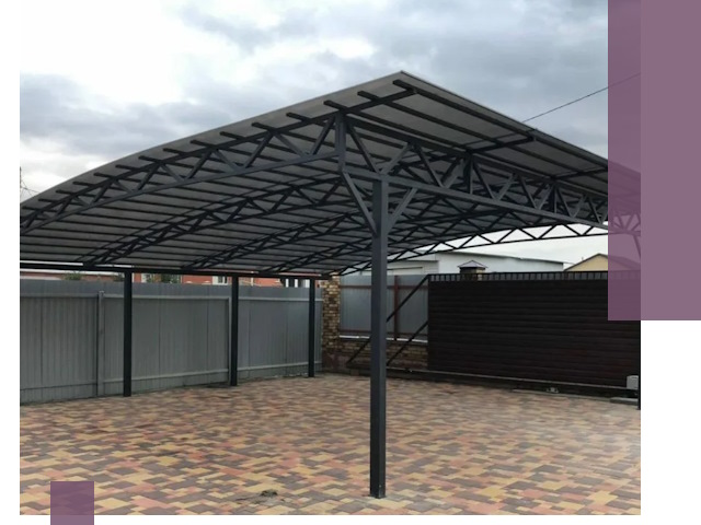 Недорогие навесы под ключ в Стрежевом — изготовление и монтаж