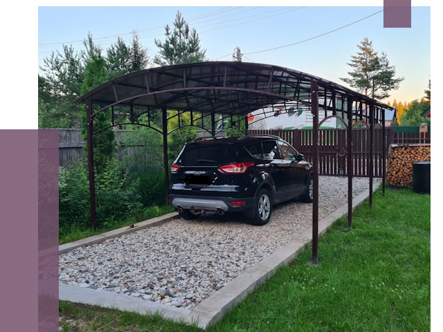 Навесы для автомобиля в Стрежевом от 13101 руб.  | ПРОЛЁТ-Стж