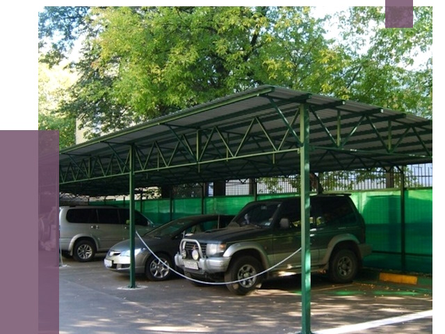 Навесы для парковки в Стрежевом от 80031 руб. заказать | ПРОЛЁТ-Стж