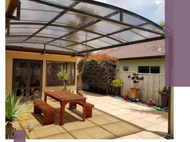 Навесы во двор под ключ в Стрежевом — изготовление и монтаж