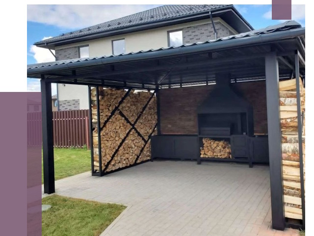 Навесы для барбекю в Стрежевом от 12693 руб. под ключ | ПРОЛЁТ-Стж