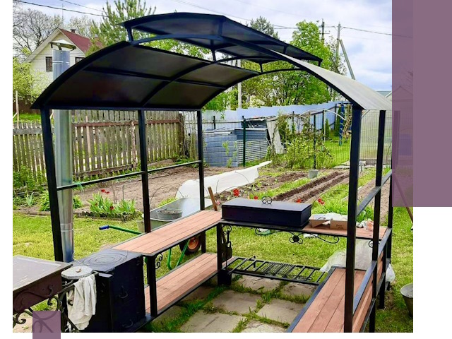 Навесы для барбекю в Стрежевом: изготовление, монтаж и демонтаж