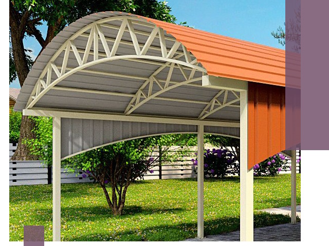 Навесы из профнастила под ключ в Стрежевом — установка и монтаж