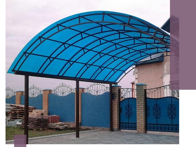 Арочные навесы под ключ в Стрежевом — изготовление и монтаж