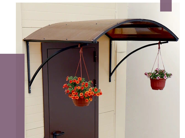 Козырьки над входом в Стрежевом от 14783 руб.  | ПРОЛЁТ-Стж