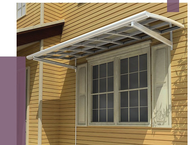 Козырьки над окнами в Стрежевом от 7595 руб. — монтаж, покупки | ПРОЛЁТ-Стж
