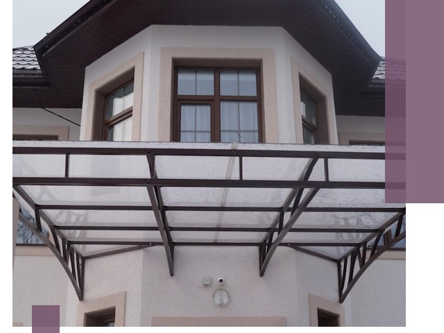 Козырьки из поликарбоната под ключ в Стрежевом