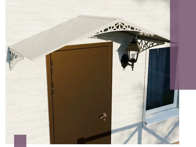 Металлические козырьки на входы и террасы в Стрежевом