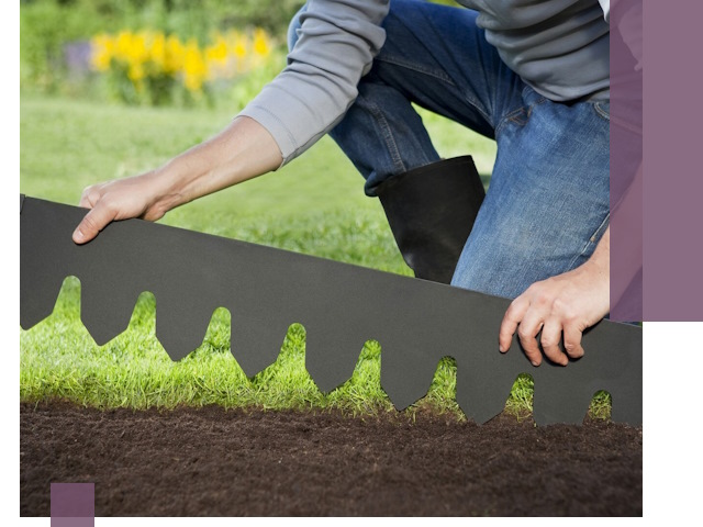 Металлические бордюры для газона в Стрежевом — изготовление и монтаж