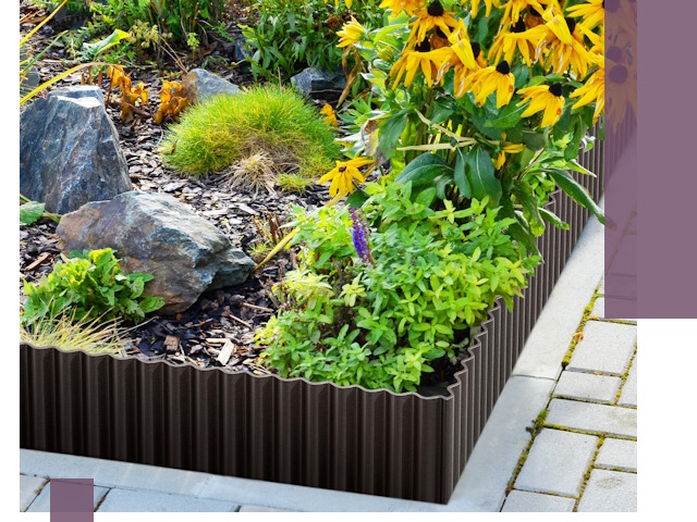 Металлические бордюры для клумб в Стрежевом — производство и монтаж